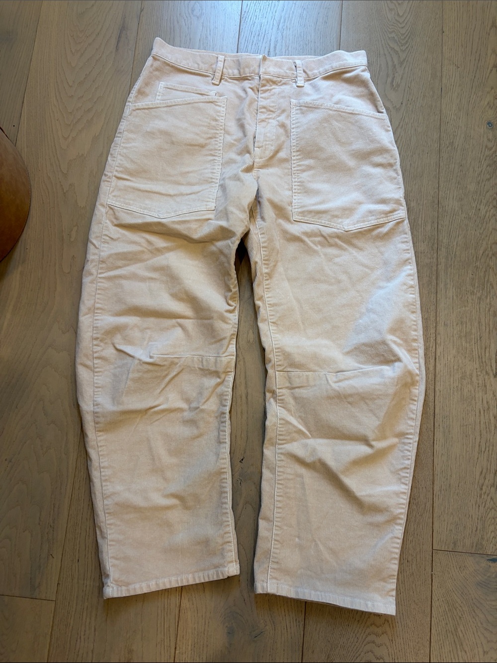 Nili Lotan Cropped Utility Pants in Light Cream